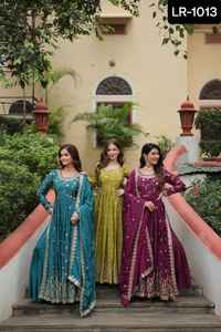 Diseñador indio pakistaní Salwar Kameez Bollywood vestido de fiesta traje de boda y Festival desgaste bordado trabajo Salwar Kameez - Product Image 4