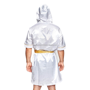 Peignoirs de boxe en satin personnalisés en gros, à capuche, pour la marche au ring, légers et de qualité supérieure - Product Image 2