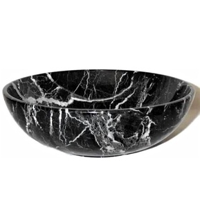 Tazón de Mármol Negro Moderno y Lujoso, Ecológico, Personalizado, Decorativo, para Servir en el Hogar, Hotel o Restaurante - Product Image 1