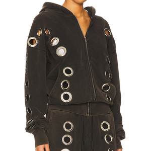 Hot Selling XXL Women's Outdoor Casual Streetwear Joggers Suits Custom Logo Full Sleeve Zip-Up Tracksuits Hot Selling Custom XXL - Product Image 2