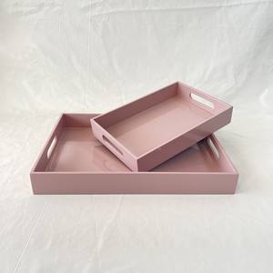 Bandeja de servicio de laca bandejas de cóctel de té y café lacadas duraderas para mesa de comedor - Product Image 6