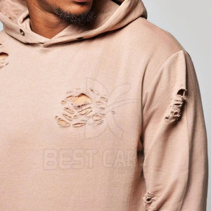 Durable Material <b>Top</b> Quality Distressed Hoodies For Men Custom Design 100% Cotton Made Basics Men Distressed Hoodies - Product Image 6