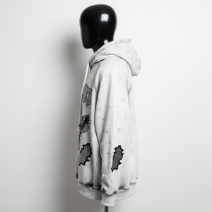 Sudadera Premium de Felpa de Algodón de 380 g/m², Estilo Tie-Dye con Paneles Raglán y Logotipo de Águila Bordado en Chenilla Personalizado - Product Image 5