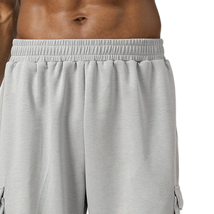 Shorts de sport décontractés pour hommes, été, coton/polyester/spandex, respirant, séchage rapide, athlétique, cargo, uni, streetwear, élastique - Product Image 3