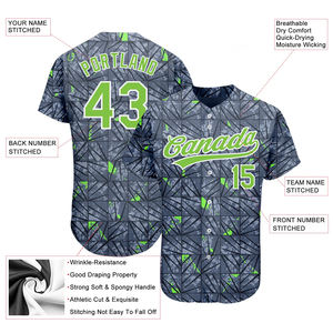 Service OEM Impression numérique Uniformes de baseball et de softball pour jeunes Vêtements de sport en polyester boutonnés avec numéro Chemises souples en tenue de club - Product Image 5