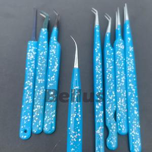 Pince à cils professionnelle en acier inoxydable antidérapante outil de cils à pointe pointue pour les extensions de cils en volume et en fibre - Product Image 4