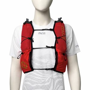 Gilet de course pour sports de plein air CRUISE 12 litres en polyester noir/rouge pour hommes et femmes - Product Image 2