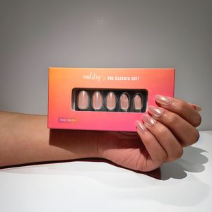 Adesivo per Unghie 2 in 1 Effetto Lucciola Rosa, Decalcomania Rimovibile per Smalto - Product Image 2