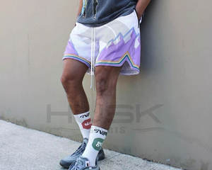Custom Men's Basketball Shorts New Style Solid Pattern <b>Mesh</b> Embroidery Casual Sport Shorts Plain Dyed Sublimated Short <b>Skirt</b> - Product Image 3