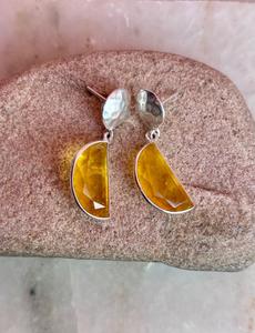 925 Sterling Silver Yellow <b>Sapphire</b> Handmade <b>Earring</b> Beautiful Women <b>Earring</b> Yellow Stone <b>Earring</b> . - Product Image 6