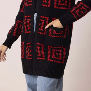 Suéter de algodón de manga larga lavado de invierno de último diseño para mujer, Sudadera con capucha personalizable de estilo callejero transpirable - Product Image 3