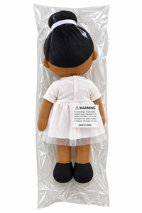 Poupée ballerine en tissu doux de 14 pouces avec robe rose amovible - Product Image 3