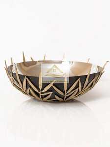 Stylish Curved Leaf Style White Color Serving Bowl With Decorative Look Kitchenware Tabletop Dining Ware Accessories <b>Supplies</b> - Product Image 2