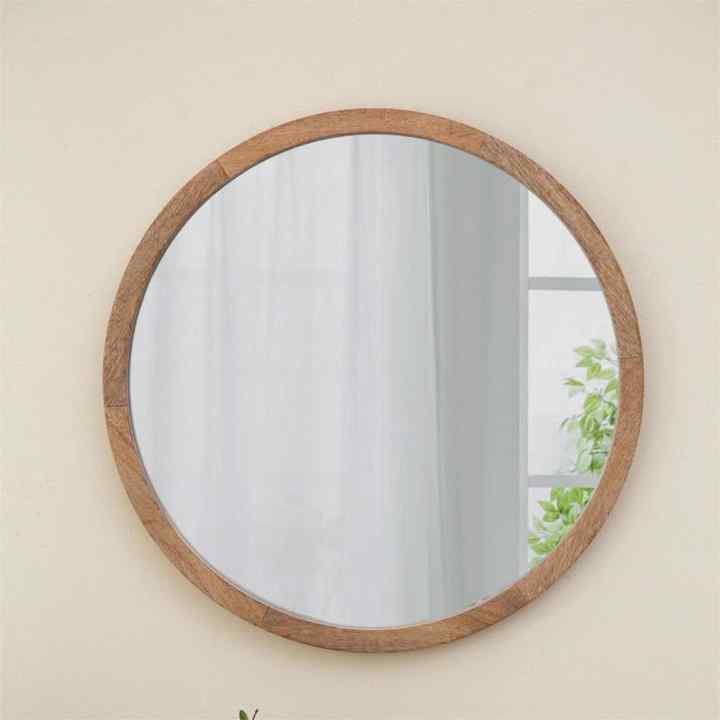 wall mirror, round wall mirror, framed wall mirror, decorative mirror, hotel mirror, living room mirror, luxury wall mirror,
