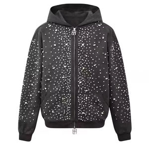 Sudadera con capucha recortada Vintage para hombre 2025, lavado ácido pesado, desgastado, bordado desteñido por el sol, diseño con cremallera, 100% de algodón, Invierno - Product Image 3