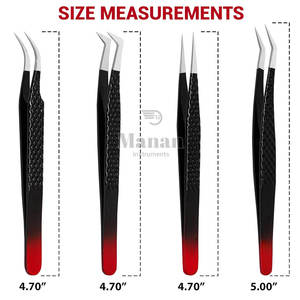 Pinces à épiler antidérapantes en acier inoxydable pour l'application de faux cils, pinces à épiler de haute précision et durables pour l'extension des cils - Product Image 3