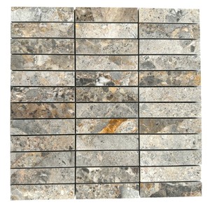 Mosaico de Mármol Multicolor con Patrón Cuadrado, Pulido, 8mm de Grosor, Resistente al Agua, Ecológico, 5 Años de Garantía, Interior Moderno - Product Image 1