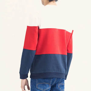 Unisex Embossed Pullover Sweatshirt 100% Cotton <b>Crewneck</b> for Winter - Product Image 5