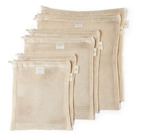 Sac en maille de coton avec cordon de serrage de qualité d'exportation sac en maille de légumes pour pomme de terre ou oignon sac en maille d'épicerie de bonne qualité pour paquet d'oignons - Product Image 2