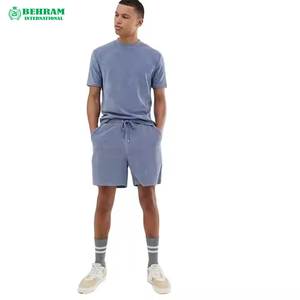 Conjunto de Pantalones Cortos Holgados 100% Algodón para Hombre, Conjuntos Cortos de Verano al por Mayor, Camisetas Transpirables de Secado Rápido y Elegantes para Hombre - Product Image 4