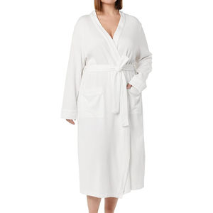 Custom Logo Digital Printed Luxury Cotton Bath Robe Drawstring Closure Woven Breathable Spring Autumn Summer <b>Waffle</b> Knee-Length - Product Image 2