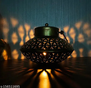 <b>Large</b> Decorative Metal Lantern Stylish <b>Candle</b> Holder for Outdoors Vintage Inspired Metal Lantern Ideal for Home Decor - Product Image 3