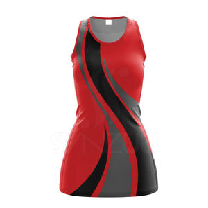 En stock, uniforme de netball de haute qualité, respirant, extensible dans 4 directions, séchage rapide, caractéristiques écologiques et logo frontal - Product Image 4
