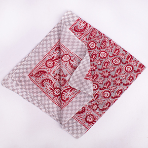 Bandana carré imprimé floral 100 % coton de haute qualité, respirant, écologique, doux pour la peau, léger, pour l'été et les cheveux - Product Image 3