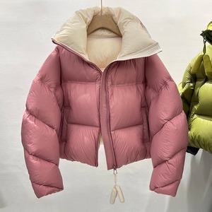 Parkas cálidas de Invierno para mujer, chaqueta acolchada de manga larga con capucha delgada de longitud media de Color sólido, abrigos con cremallera - Product Image 1