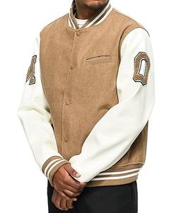 Patchwork bordado logo personalizado deportes Varsity chaqueta bombardero correr Lettermen béisbol chaquetas de talla grande - Product Image 1