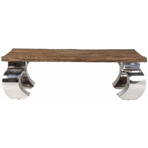 Bois de teck et fer coulissant grande taille maison Table à manger créative nouveau Look matériel en bois fantaisie Table basse meubles décoratifs - Product Image 6