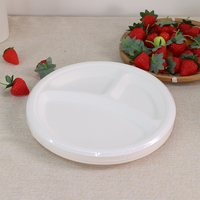 Assiettes en bagasse compostables, assiettes jetables en canne à sucre, vaisselle écologique biodégradable pour aliments