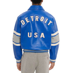 100% แจ็คเก็ตหนัง Avirex สำหรับผู้ชายปรับแต่งได้ไซส์ใหญ่พิเศษมีซิปรูดดีไซน์แฟชั่นใหม่ - Product Image 4