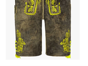 High Quality Bavarian Slim Fit <b>Trousers</b> for <b>Men</b> Genuine Goat Suede Leather Lederhosen in Octoberfest Style New Price 2025 - Product Image 2