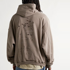 Derniers modèles de sweats à capuche pour hommes, effet usé, fabriqués au Pakistan, style streetwear, vente en gros, sweats à capuche respirants et usés - Product Image 3