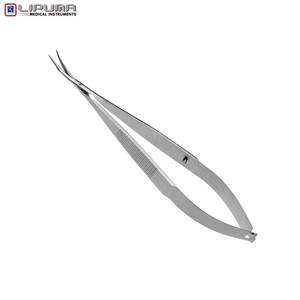 WESTCOTT, tijeras de microdisección de 5,25 pulgadas, cuchillas curvas quirúrgicas, puntas romas, mango plano, Manual, acero inoxidable, médico MOL - Product Image 6