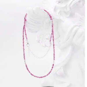 Collier en diamant rose non taillé AAA+ 2-3 mm, bijoux élégants et luxueux - Product Image 6