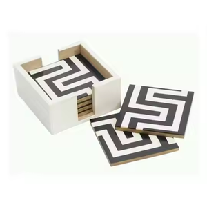 Exquisito Juego de Portavasos Cuadrados de Resina Acrílica, Ecológicos, Clásicos y Creativos, de Alta Calidad, Nuevo, en Oferta, Superventas - Product Image 3