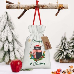 Sac cadeau personnalisé pour le premier Noël des enfants avec logo imprimé - Product Image 3