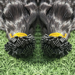 26" Luxury Flat Tip 5x8mm Keratins Hair Extensions 100% Human Cuticle Aligned Virgin Remy Hair 12a Grade Perm-Ready Curly - Product Image 5