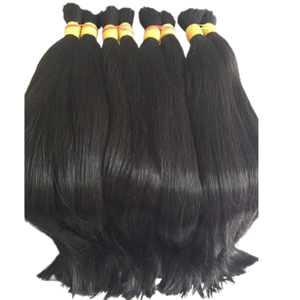 Cabello suelto de donante del sur de la India sin procesar de ondas profundas de chicas jóvenes: paquetes negros naturales alineados con cutícula a la venta - Product Image 3