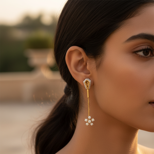 ต่างหูเพชรรูปเกล็ดหิมะสุดหรู ของขวัญสุดพิเศษสำหรับเธอ - Product Image 3