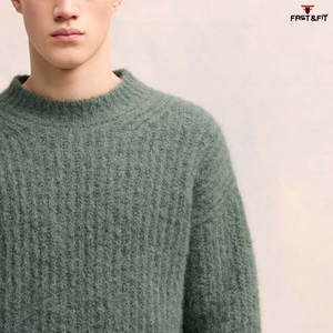 Suéter de Invierno Ligero de Alta Calidad para Hombre 2024, Diseño Personalizado, Corte Entallado, Logotipo Frontal, Antiarrugas, Secado Rápido - Product Image 6