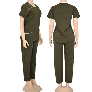 Blaze Fight Wear Professional Medical Scrubs Uniformes Sets Stand Collar Manga corta para el personal - Product Image 1