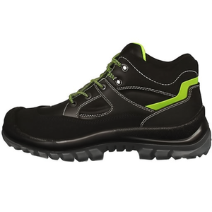 Bottes de sécurité en cuir tibétaines S3 EN20345 Taille 45 Noir/Vert néon - Pour le travail et les activités de plein air Produit Remisberg - Product Image 2