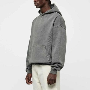Conjunto de Sudadera con Capucha y Pantalones Deportivos de Invierno con Cierre, Estilo Urbano, Lavado Ácido Vintage, Logotipo Personalizado, Unisex - Product Image 5