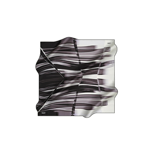 Pañuelo Cuadrado de Seda con Estampado Digital, Diseño a Rayas, Ligero, para Primavera y Verano - Product Image 1