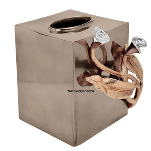 Decoración hecha a mano para la venta Cubierta de caja de pañuelos de metal para mesa de restaurante y hogar a precios al por mayor - Product Image 1