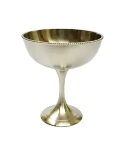 金属纯色红酒高脚杯创意个性装饰摆件纯铜伏特加白酒杯