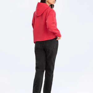 Vente en gros de pulls à capuche pour femmes coupe ajustée sweats à capuche confortables et respirants couleur unie sweats à capuche personnalisés pour femmes - Product Image 2